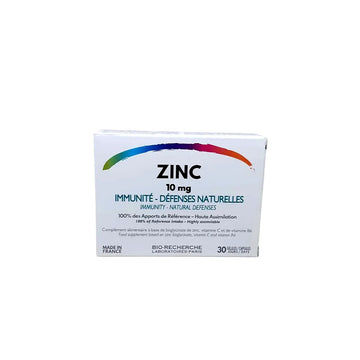 BIO RECHERCHE Zinc 10mg 30 gelules | Parazena
