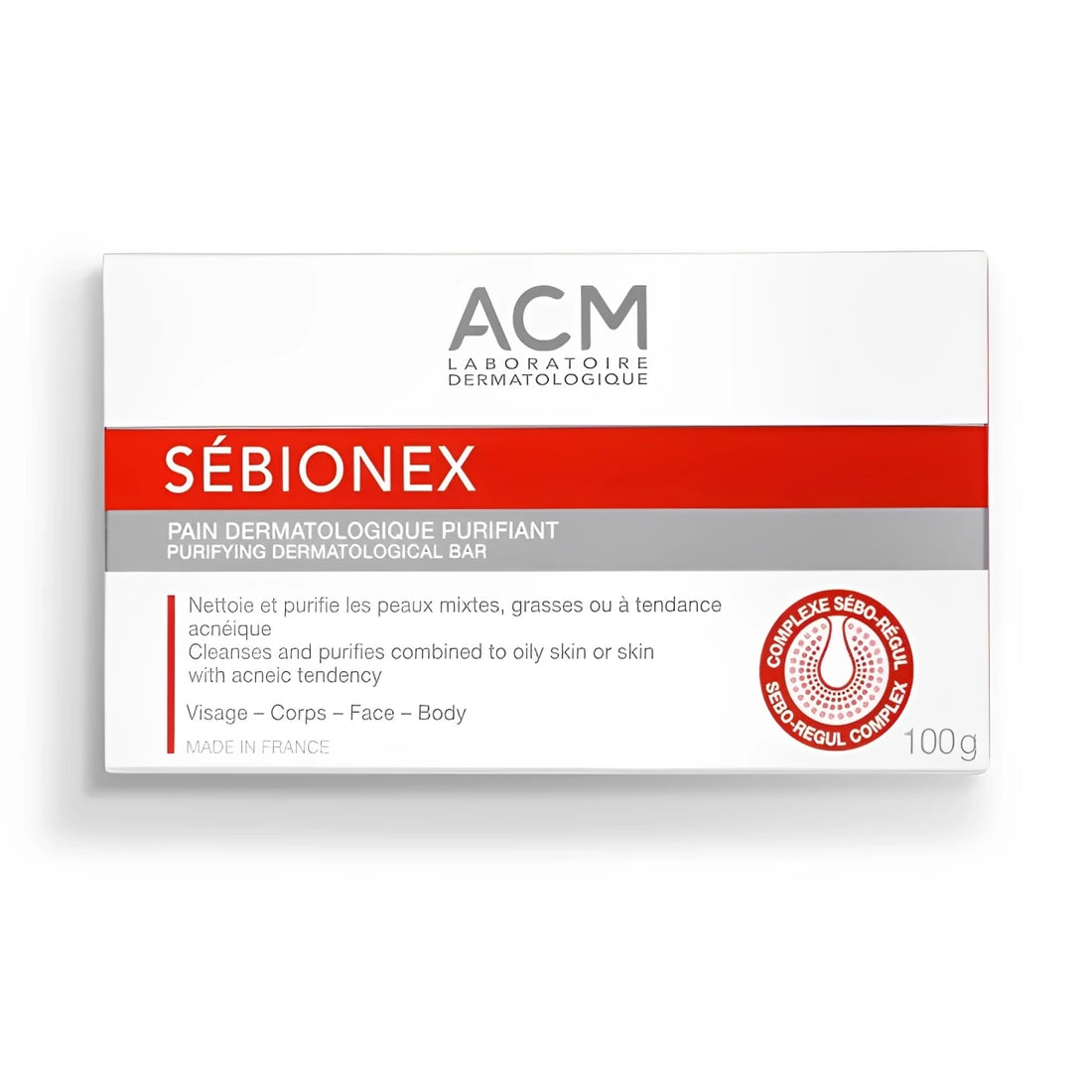 Acm Sébionex Pain Dermatologique Purifiant 100g - ParaZena