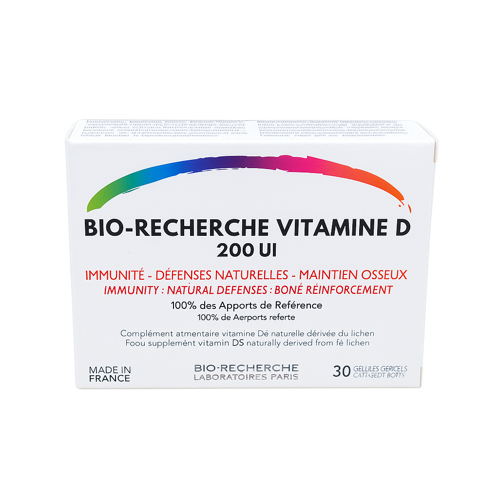 Bio-Recherche Vitamine D 200UI 30 Gelules | ParaZena