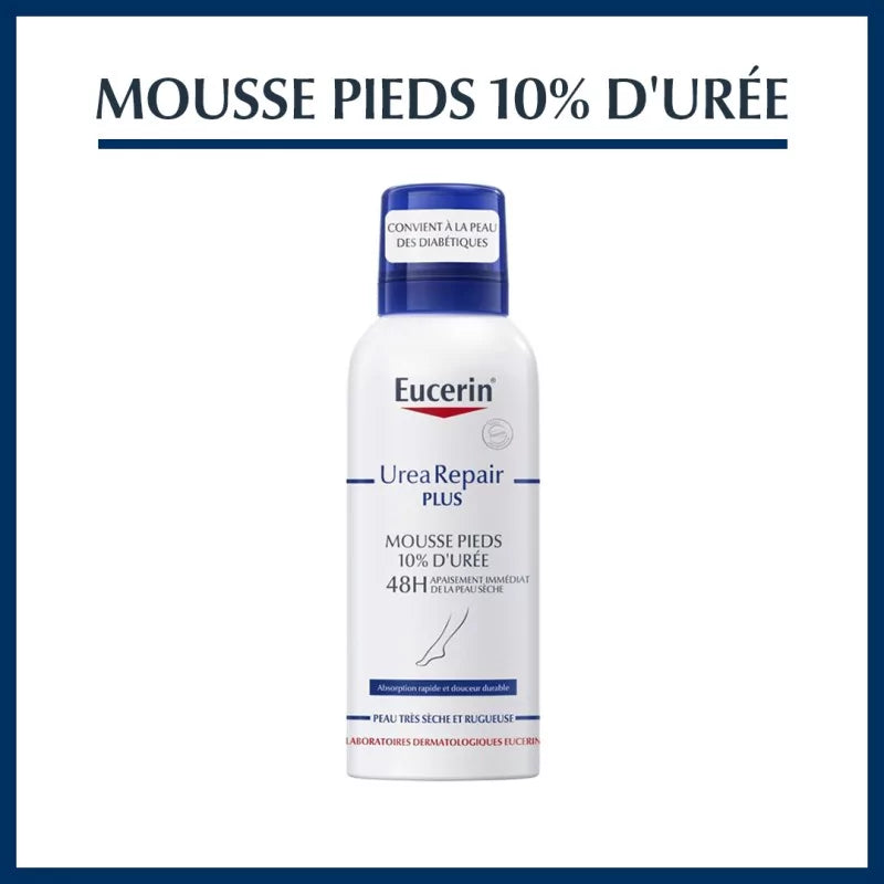 EUCERIN Urea Repair Plus Mousse Pieds 10% d'Urée 150ml - ParaZena