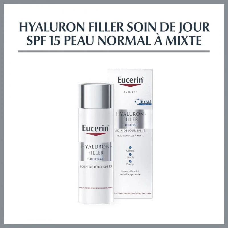 Eucerin Hyaluron Filler Jour Peau Normale à Mixte 50ml - ParaZena